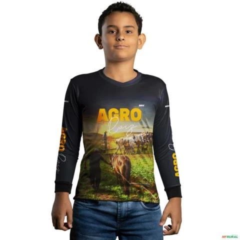 Camisa Agro BRK Agro Raíz Haras com UV50 + -  Gênero: Infantil Tamanho: Infantil M