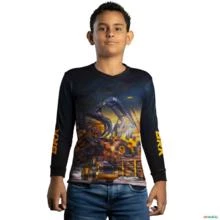 Camisa Agro BRK Trator Florestal com UV50 + -  Gênero: Infantil Tamanho: Infantil GG