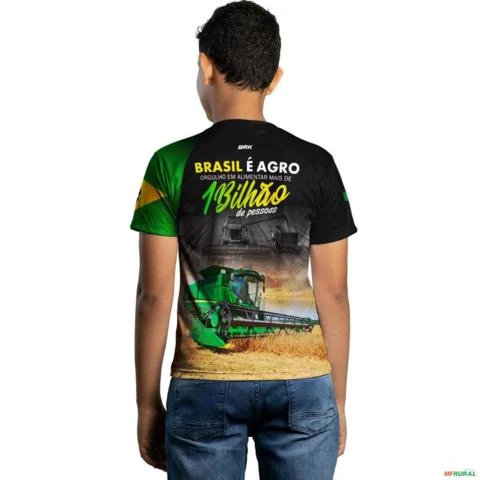 Camiseta Agro BRK Agro é Bilhão com UV50 + -  Gênero: Infantil Tamanho: Infantil P