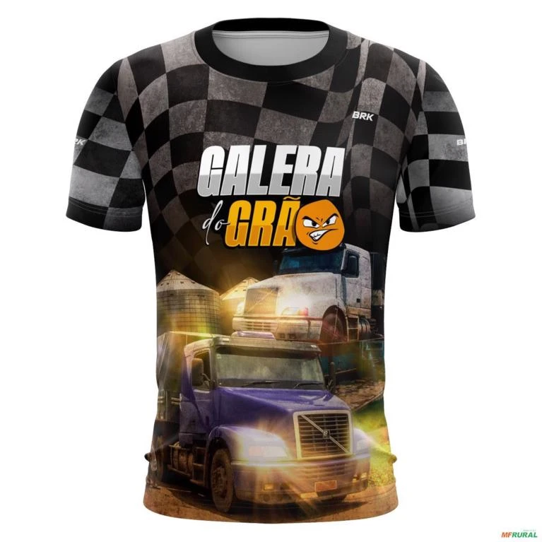 Camiseta de Caminhão BRK Graneleiro com UV50 + -  Gênero: Masculino Tamanho: PP