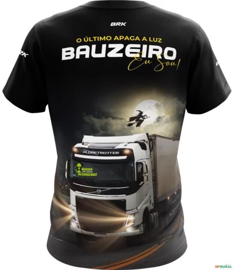 Camiseta de  Caminhão BRK Caminhoneiro Bauzeiro com UV50 + -  Gênero: Masculino Tamanho: PP