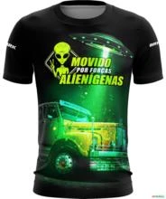 Camiseta de Caminhão BRK Movido Por Forças Alienígenas com UV50 + -  Gênero: Masculino Tamanho: G