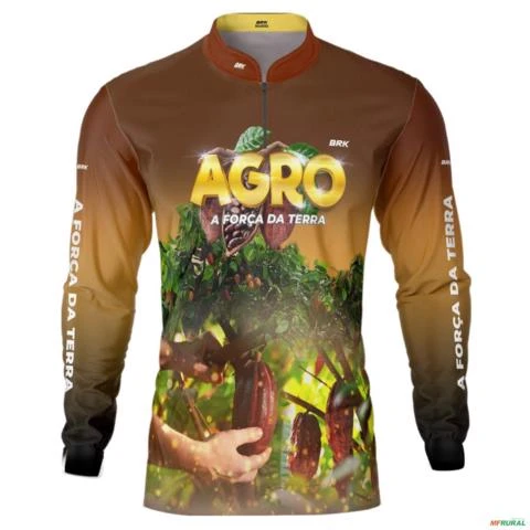 Camisa Agro BRK Cultivo de Cacau com UV50 + -  Gênero: Masculino Tamanho: G