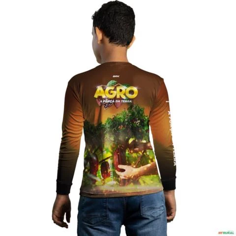 Camisa Agro BRK Cultivo de Cacau com UV50 + -  Gênero: Infantil Tamanho: Infantil G