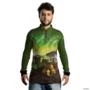Camisa Agro BRK Trator Agrícola Verde com UV50 + -  Gênero: Masculino Tamanho: P