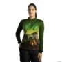 Camisa Agro BRK Trator Agrícola Verde com UV50 + -  Gênero: Feminino Tamanho: Baby Look M