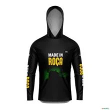 Camisa com Capuz Agro BRK Made in Roça Black com UV50 + -  Gênero: Masculino Tamanho: XXG