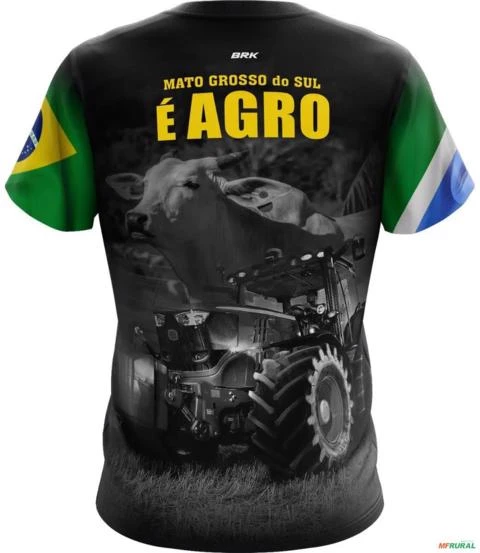 Camiseta Agro BRK Mato Grosso do Sul é Agro com UV50 + -  Gênero: Masculino Tamanho: GG