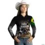 Camisa Agro BRK Força do Agro Produtor de Leite com UV50 + -  Gênero: Feminino Tamanho: Baby Look P