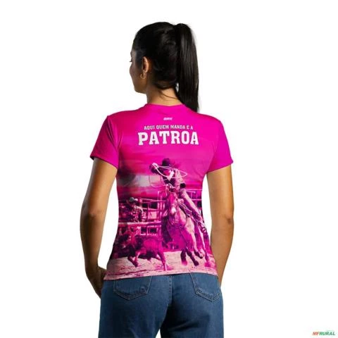 Camiseta Agro Brk Quem Manda é a Patroa com UV50+ -  Gênero: Feminino Tamanho: Baby Look PP