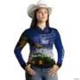 Camisa Agro BRK Jesus Agricultura de Precisão com UV50 + -  Gênero: Feminino Tamanho: Baby Look XG