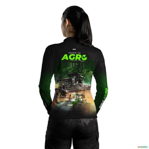Camisa Agro BRK Made in Agro Produtor de Trigo com UV50 + -  Gênero: Feminino Tamanho: Baby Look XG