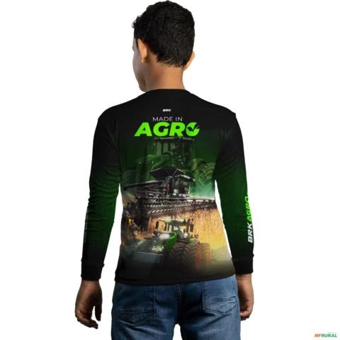 Camisa Agro BRK Made in Agro Produtor de Trigo com UV50 + -  Gênero: Infantil Tamanho: Infantil GG