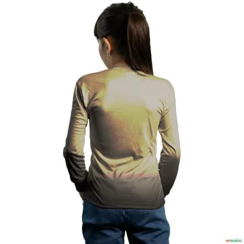 Camisa Casual BRK Unissex Basic Areia com UV50 + -  Gênero: Infantil Tamanho: Infantil M