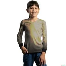 Camisa Casual BRK Unissex Basic Areia com UV50 + -  Gênero: Infantil Tamanho: Infantil XG