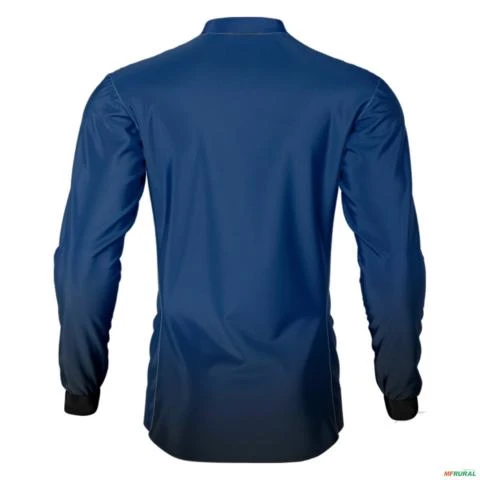Camisa Casual BRK Unissex Basic Azul Naval com UV50 + -  Gênero: Masculino Tamanho: PP