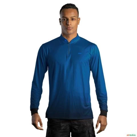 Camisa Casual BRK Unissex Basic Azul Naval com UV50 + -  Gênero: Masculino Tamanho: P