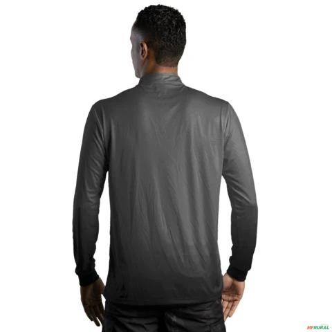 Camisa Casual BRK Unissex Basic Cinza com UV50 + -  Gênero: Masculino Tamanho: M