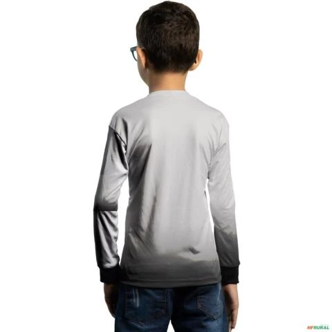 Camisa Casual BRK Unissex Basic Cinza Claro com UV50 + -  Gênero: Infantil Tamanho: Infantil GG