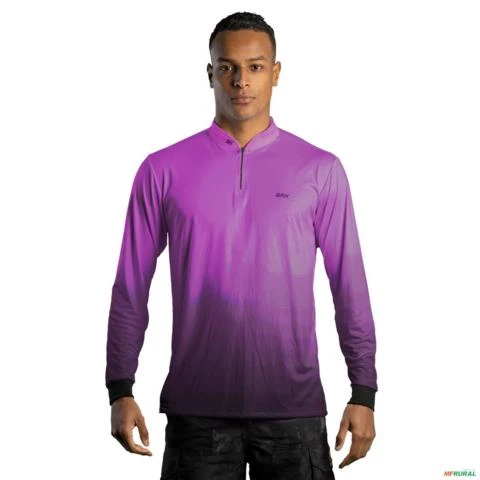 Camisa Casual BRK Unissex Basic Roxa com UV50 + -  Gênero: Masculino Tamanho: XG