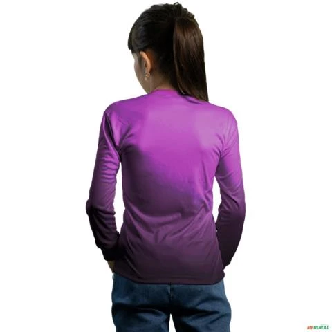 Camisa Casual BRK Unissex Basic Roxa com UV50 + -  Gênero: Infantil Tamanho: Infantil G