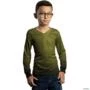 Camisa Casual BRK Unissex Basic Verde Musgo com UV50 + -  Gênero: Infantil Tamanho: Infantil P