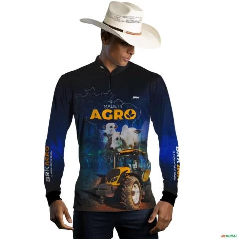 Camisa Agro BRK Made in Agro Pecuária com UV50 + -  Gênero: Masculino Tamanho: XG
