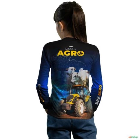 Camisa Agro BRK Made in Agro Pecuária com UV50 + -  Gênero: Infantil Tamanho: Infantil PP