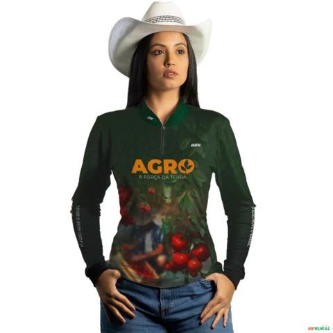 Camisa Agro BRK Produtor de Tomate com UV50 + -  Gênero: Feminino Tamanho: Baby Look XG