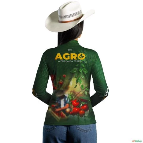 Camisa Agro BRK Produtor de Tomate com UV50 + -  Gênero: Feminino Tamanho: Baby Look XXG