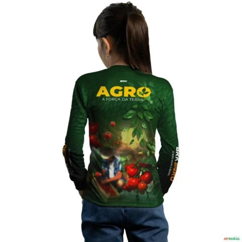 Camisa Agro BRK Produtor de Tomate com UV50 + -  Gênero: Infantil Tamanho: Infantil XG