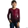 Camisa Country BRK Feminina Boiadeira Vinho com UV50 + -  Gênero: Infantil Tamanho: Infantil PP