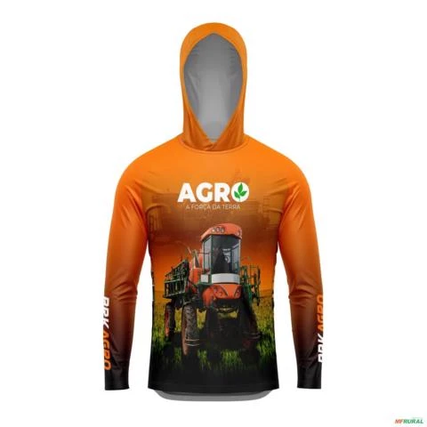 Camisa com Capuz Agro BRK Agro A Força da Terra com UV50 + -  Gênero: Masculino Tamanho: XXG