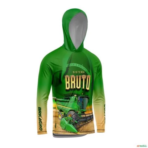 Camisa com Capuz Agro BRK Sistema Bruto Colheitadeira com UV50 + -  Gênero: Masculino Tamanho: P