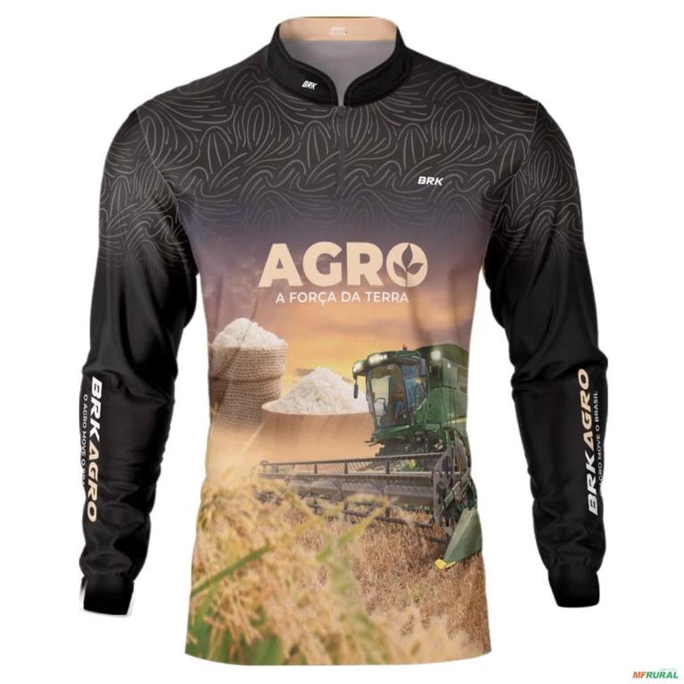 Camisa Agro BRK Plantação de Arroz com UV50 + -  Gênero: Masculino Tamanho: XG