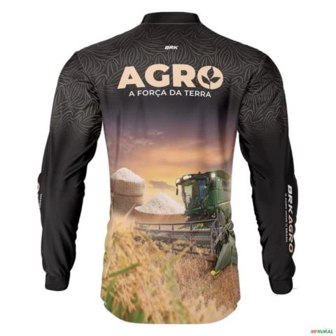 Camisa Agro BRK Plantação de Arroz com UV50 + -  Gênero: Feminino Tamanho: Baby Look M