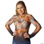 Camisa Country BRK Feminina Estampa de Onça 2.0 com UV50 + -  Gênero: Feminino Tamanho: Baby Look G