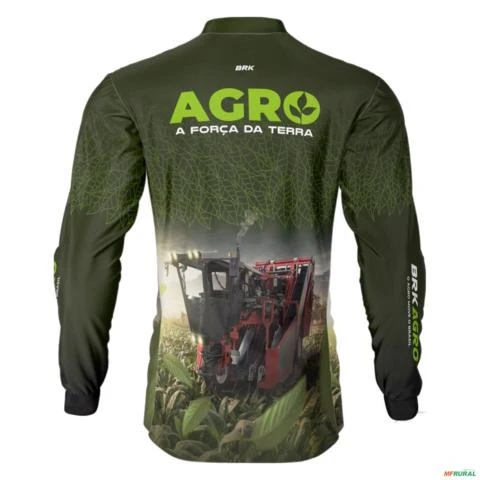 Camisa Agro BRK Plantação de Tabaco Força da Terra com UV50 + -  Gênero: Masculino Tamanho: XG