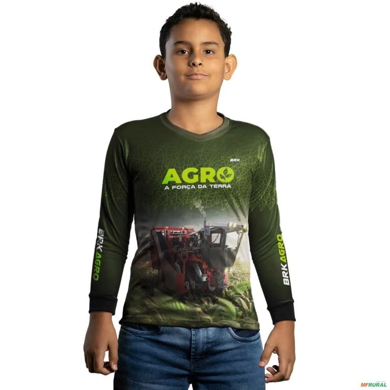Camisa Agro BRK Plantação de Tabaco Força da Terra com UV50 + -  Gênero: Infantil Tamanho: Infantil GG