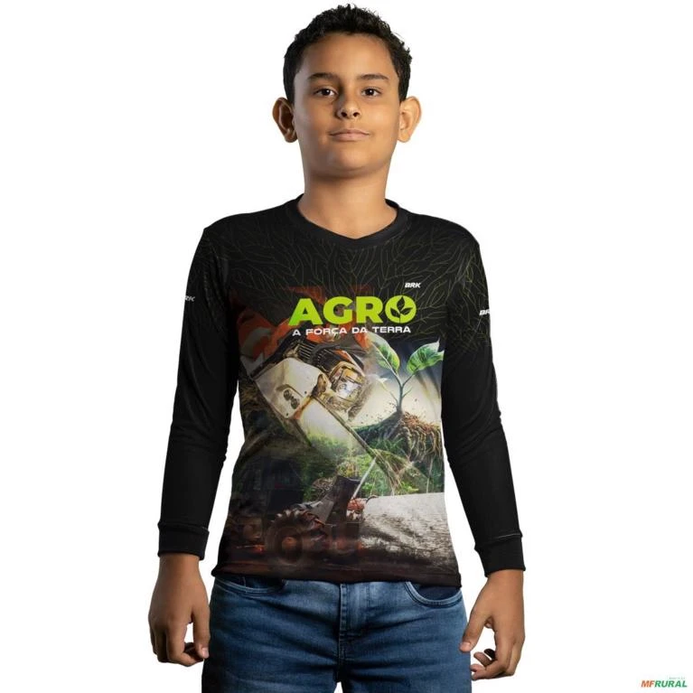 Camisa Agro BRK Manejo Florestal com UV50 + -  Gênero: Infantil Tamanho: Infantil GG