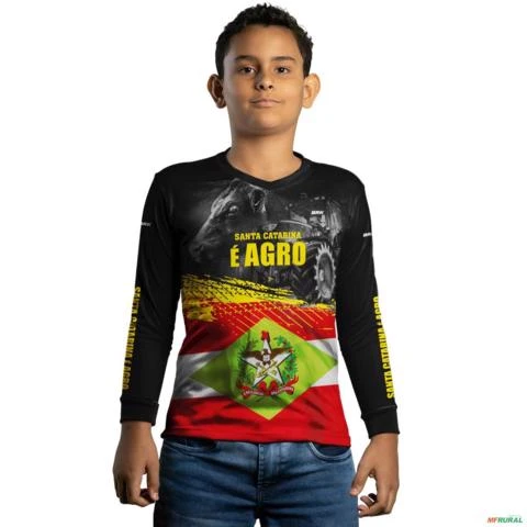 Camisa Agro BRK Santa Catarina é Agro com UV50 + -  Gênero: Infantil Tamanho: Infantil PP