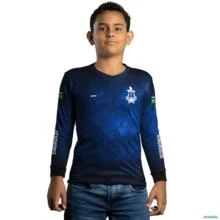 Camisa Agro BRK Azul Símbolo Agronomia com UV50 + -  Gênero: Infantil Tamanho: Infantil G