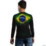 Camisa Agro BRK Bandeira Brasil com UV50 + -  Gênero: Infantil Tamanho: Infantil GG