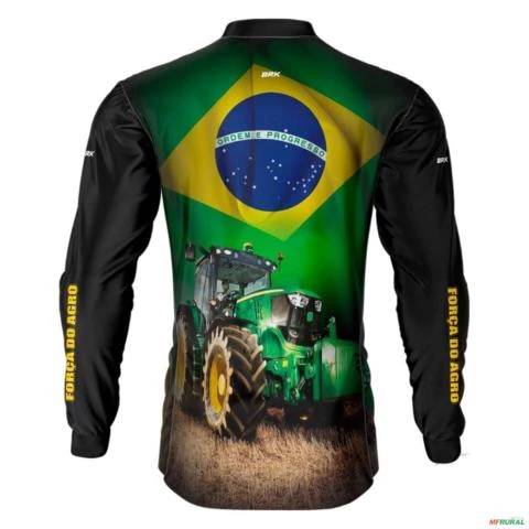 Camisa Agro BRK Trator Verde Brasil com UV50 + -  Gênero: Masculino Tamanho: PP