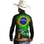 Camisa Agro BRK Trator Verde Brasil com UV50 + -  Gênero: Masculino Tamanho: G