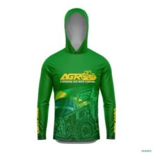 Camisa com Capuz Agro BRK Verde Clean Trator com UV50 + -  Gênero: Masculino Tamanho: M