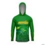 Camisa com Capuz Agro BRK Verde Clean Trator com UV50 + -  Gênero: Masculino Tamanho: XXG