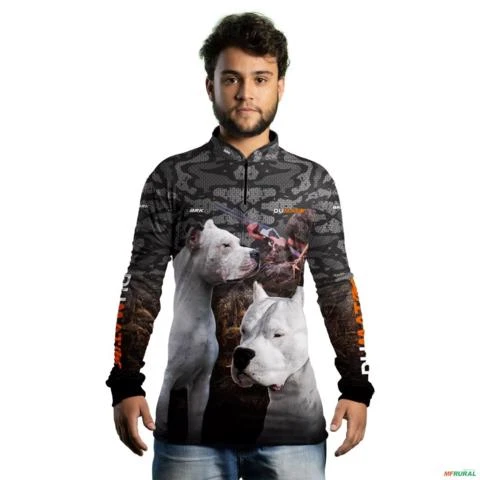 Camisa de Caça BRK DuMato Dogo Argentino com UV50 + -  Gênero: Masculino Tamanho: XG