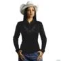 Camisa Country BRK Boiadeira Strass 3 com UV50 + -  Gênero: Feminino Tamanho: Baby Look XG