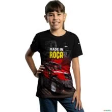 Camiseta Agro BRK Trator Vermelho Made in Roça com UV50 + -  Gênero: Infantil Tamanho: Infantil XXG